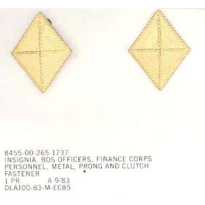 ODZNAK US LÍMEC 20X25mm OFFZ.FINANCE CORPS