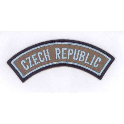 NÁŠIVKA ČR 120x30mm DOMOVENKA CZECH REPUBLIC VELCRO OLIV
