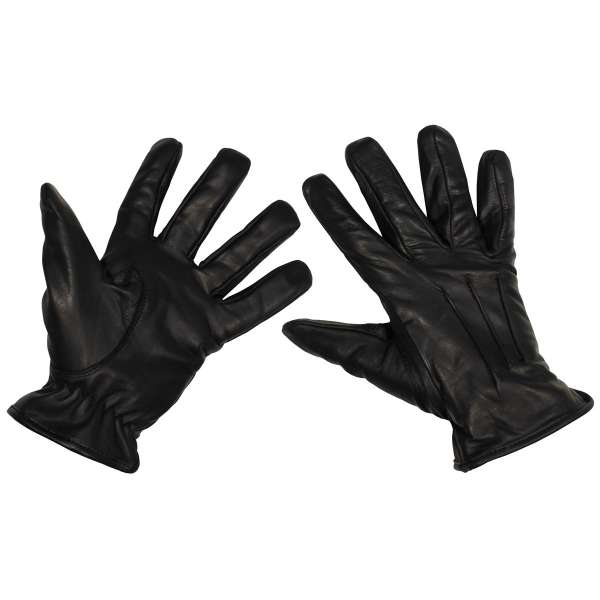 RUKAVICE SECURITY KOŽENÉ KEVLAR NEPRŮŘEZNÉ ČERNÉ