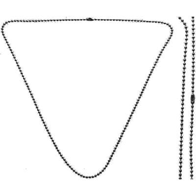 ŘETÍZEK NA PSÍ ZNÁMKU KULIČKY EXTRA LONG 80cm, NE STANDARD 60cm STŘÍBRNÝ