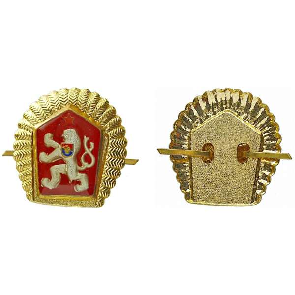 ODZNAK ČSLA ČEPICOVÝ 24x32mm DŮSTOJNICKÝ ZLATÝ