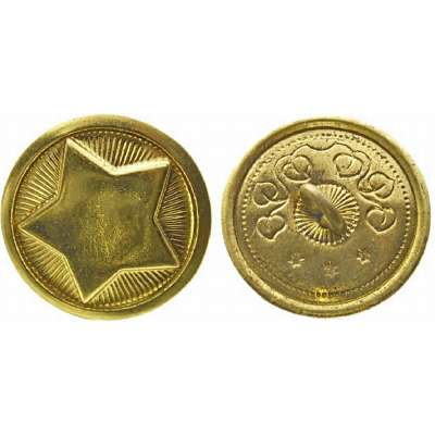 KNOFLÍK SNB 22mm STŘEDNÍ ZLATÝ