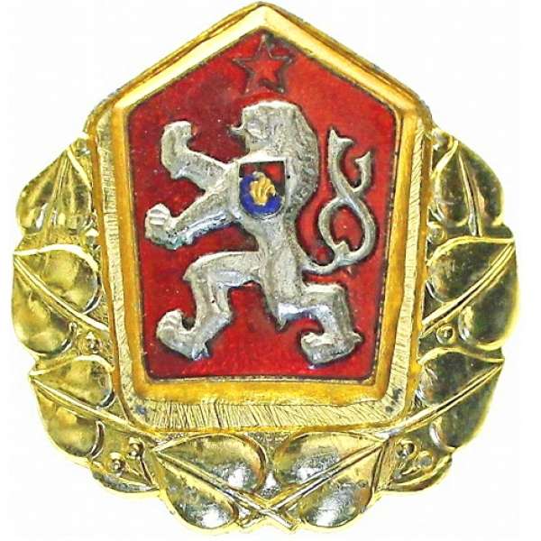 ODZNAK SNB ČEPICOVÝ 24x32mm DŮSTOJNICKÝ H ZLATÝ