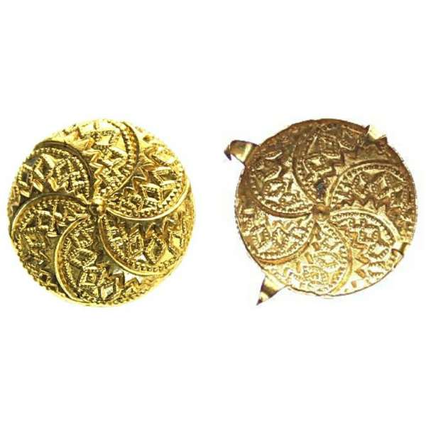 KNOFLÍK 18mm ZDOBENÝ ZLATÝ