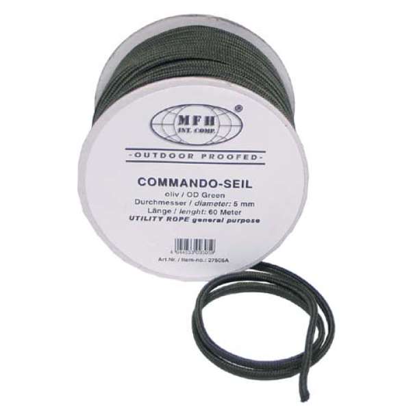 LANO COMMANDO-SEIL 5mm 1m OLIV
