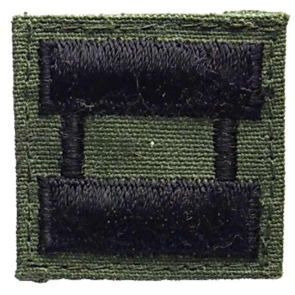 NÁŠIVKA US HODNOST 4R 30x30mm CAPTAIN OLIV-ČERNÁ