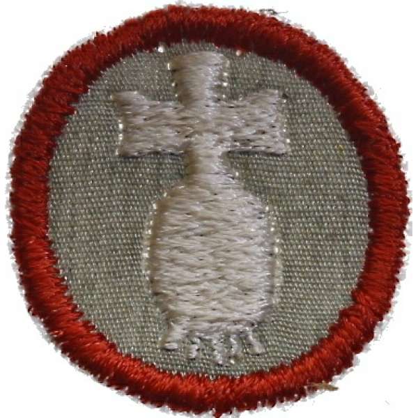 NÁŠIVKA SKAUT KRUH 38mm VELKÁ ROSTLINY 03