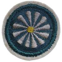 NÁŠIVKA SKAUT KRUH 38mm VELKÁ ROSTLINY 15