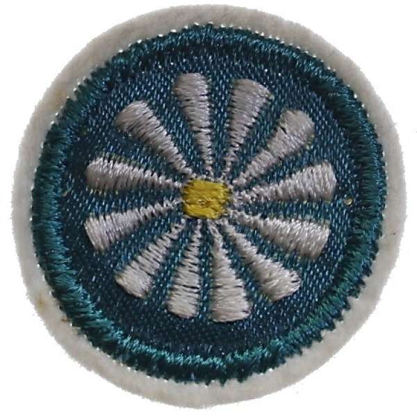 NÁŠIVKA SKAUT KRUH 38mm VELKÁ ROSTLINY 15