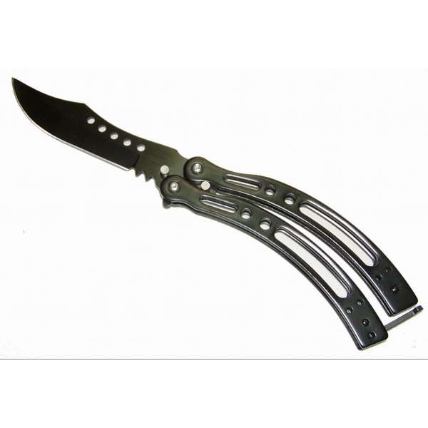 NŮŽ MOTÝLEK LUK 22cm, ČEPEL 10cm ČERNÝ