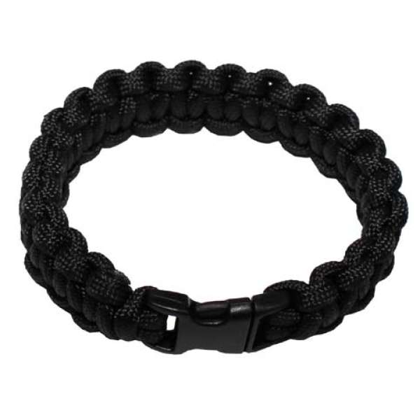 NÁRAMEK PARACORD 1,9cm ŠÍŘE ČERNÝ