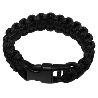 NÁRAMEK PARACORD 2,3cm ŠÍŘE ČERNÝ