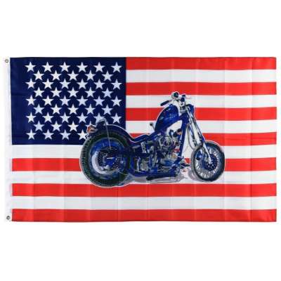 VLAJKA USA MOTORKA 90x150cm