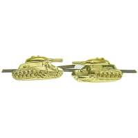 ODZNAK AČR ROZLIŠOVACÍ TANKOVÉ VOJSKO LEVÝ+PRAVÝ 10x25mm ZLATÝ