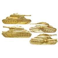 ODZNAK ČSLA ROZLIŠOVACÍ TANKOVÉ VOJSKO LEVÝ+PRAVÝ 10x25mm ZLATÝ