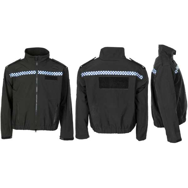 BLŮZA BRIT POLICIE SOFT SHELL WINDPROOF FLEECE orig ČERNÁ