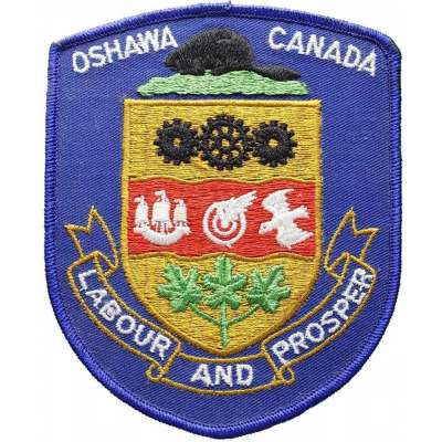 NÁŠIVKA CANADA OSHAWA 100x112mm LABOR AND PROSPER