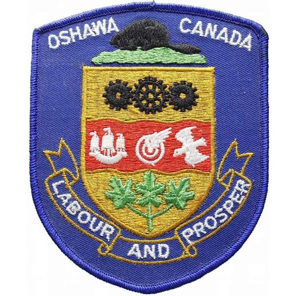 NÁŠIVKA CANADA OSHAWA 100x112mm LABOR AND PROSPER