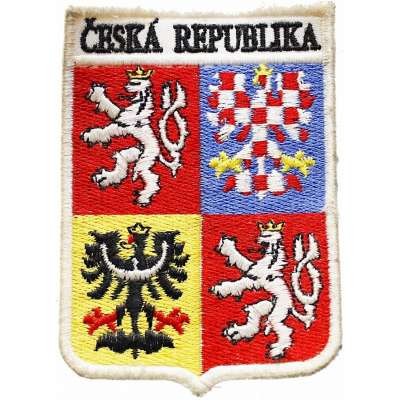 NÁŠIVKA ČESKÁ REPUBLIKA  ZNAK RUKÁVOVÝ 60x90mm