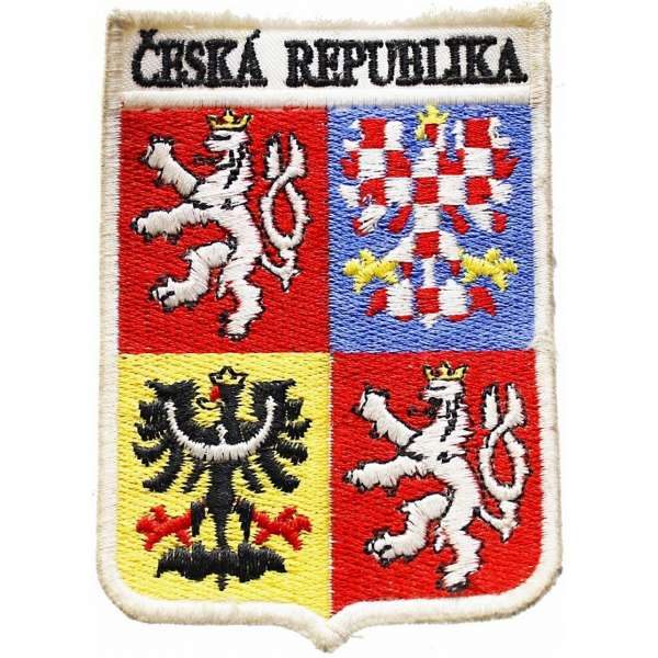 NÁŠIVKA ČESKÁ REPUBLIKA  ZNAK RUKÁVOVÝ 60x90mm