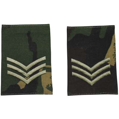 NÁŠIVKA BRIT HODNOST COMBAT DRESS SERGEANT 2ks DPM TARN