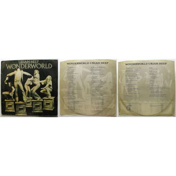 DESKA VINYL LP URIAH HEEP WONDERWORLD 1974 orig BRONZE RECORD SYDNEY AUSTRALIE SUPER STAV