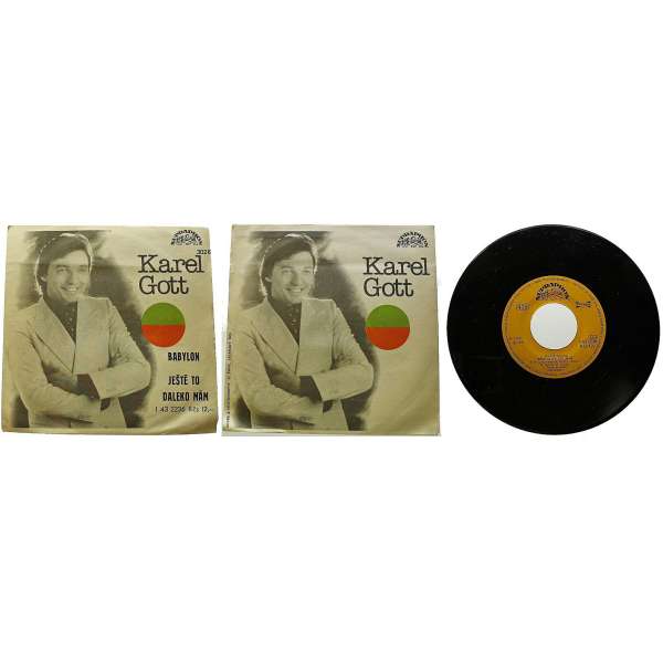DESKA VINYL SP KAREL GOTT 1.BABYLON 2.JEŠTĚ TO DALEKO MÁM 1978 SUPRAPHON