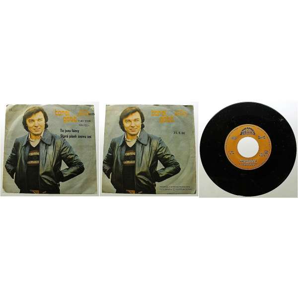 DESKA VINYL SP KAREL GOTT 1.TO JSOU FÁMY 2.STARÁ PÍSEŇ ZNOVU ZNÍ1980 SUPRAPHON PERFEKTNÍ