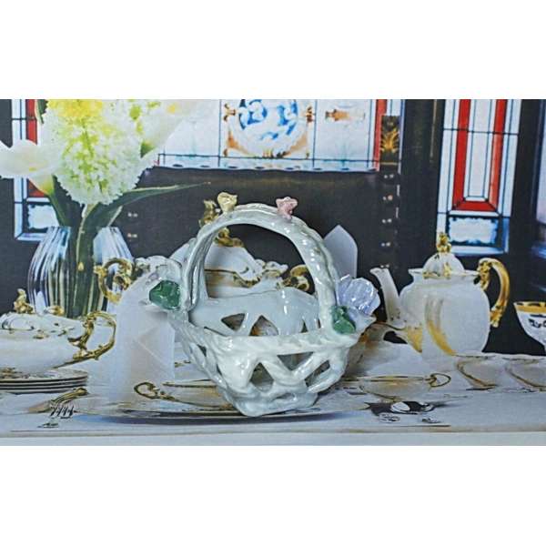 KERAMIKA DEKORATIVNÍ KOŠÍČEK 66mm VÝŠKA BÍLÝ