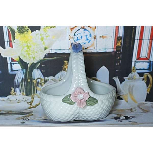 KERAMIKA DEKORATIVNÍ KOŠÍČEK 86x87mm VÝŠKA