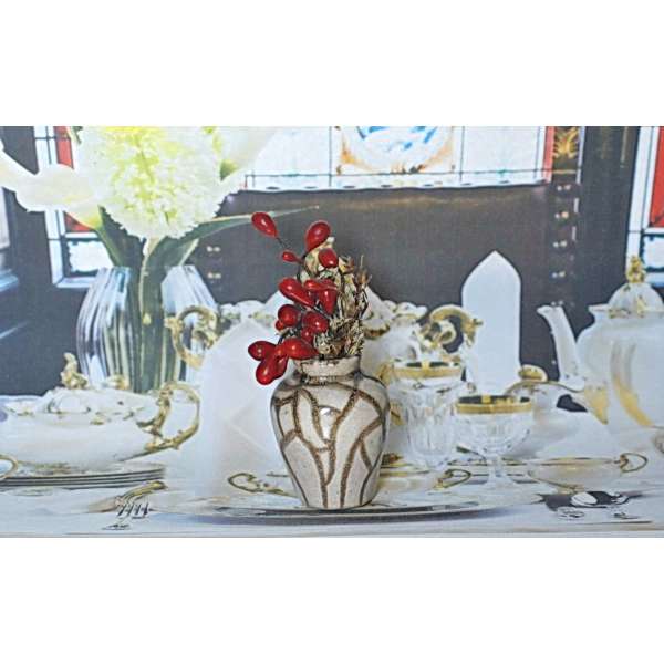 KERAMIKA DEKORATIVNÍ VÁZIČKA KYTKY 67mm VÝŠKA