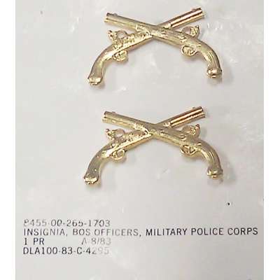 ODZNAK US LÍMEC 30X20mm OFFZ MILITARY POLICE ZLATÝ