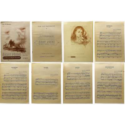 NOTY nakladatel O.Pazdírek Brno Jos.Boh.Foester Op.165 ŠEST PÍSNÍ zpěv a klavír 1944 (14 stran)