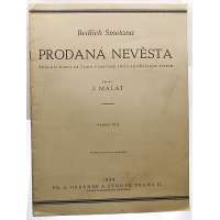 NOTY nakladatelství Fr.A.Urbánek Praha j.Malát B.Smetana PRODANÁ NEVĚSTA 1944 (22 stran)