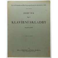 NOTY nakladatelství Fr.A.Urbánek Praha Josef Suk Op. 7 KLAVÍRNÍ SKLADBY PIANO 2 RUČ 1944 (22 stran)