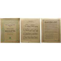 NOTY nakladatelství K.J.Barvitius Praha Verdi-Liszt RIGOLETTO 1917 (10 stran)