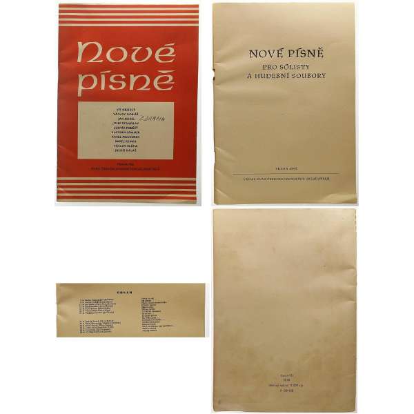 NOTY NOVÉ PÍSNĚ pro solisty a soubory 1958 (46 stran)