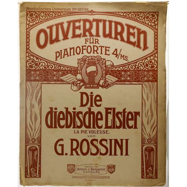 NOTY VERLAG Anton J.Benjamin Hamburg G.Rossini DIE DIEBISCHE ELSTER (18 stran)