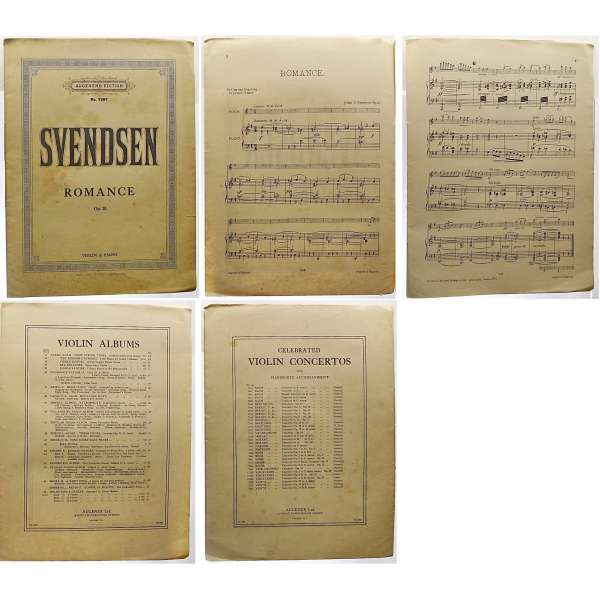 NOTY VERLAG Augeners England Joh. S.Svendsen Op.26 ROMANCE 1932 (8 stran)