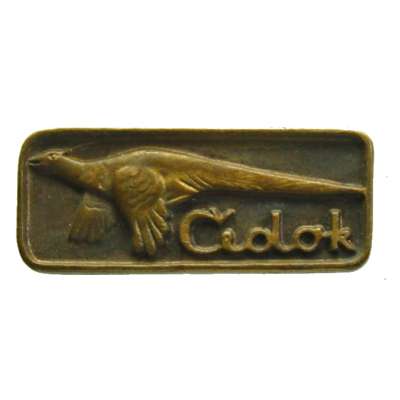 ODZNAK ČEDOK STARÝ PŘEDVÁLEČNÝ 30x13mm BRONZ