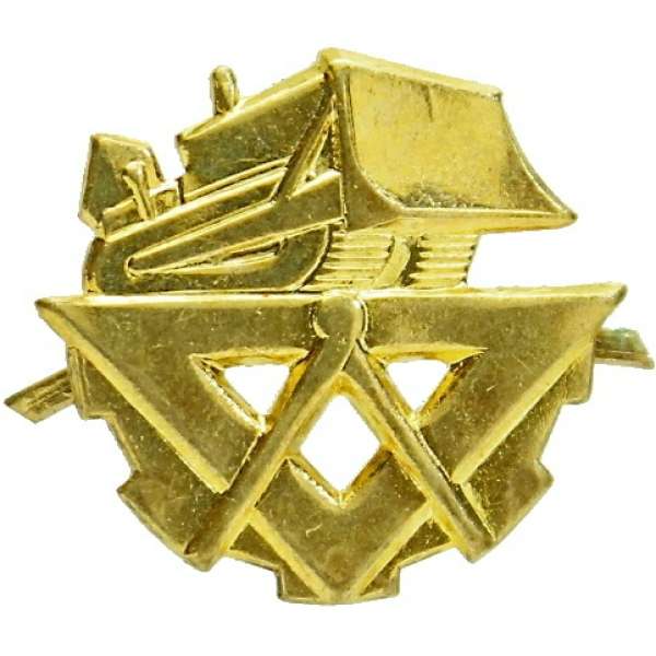 ODZNAK ČSLA ROZLIŠOVACÍ  STAVEBNICTVÍ 23x20mm LEVÝ ZLATÝ
