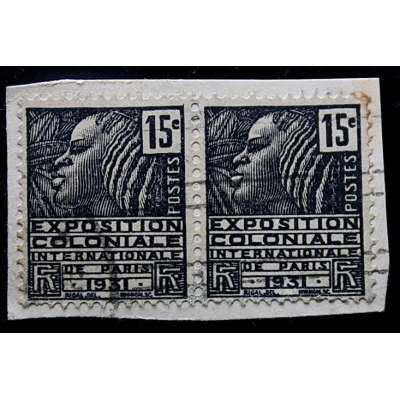 ZNÁMKA FRANCIE KOLONIE 1931 2-BLOK  15 cent