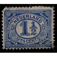 ZNÁMKA HOLANDSKO 1899-1935 1 1/2 cent MODRÁ
