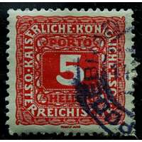 ZNÁMKA RAK-UHER 1916 PORTO 5 heller ČERVENÁ