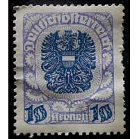 ZNÁMKA SUDETY DEUTSCHOSTERREICH 1919 10 kronen FIALOVÁ