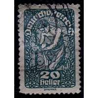 ZNÁMKA SUDETY DEUTSCHOSTERREICH 1919 20 heller MODRÁ