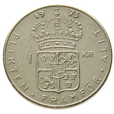 ŠVÉDSKO 1 KR 1973 Gustav VI. Adolf
