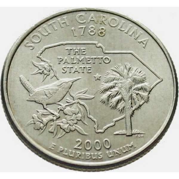 USA 1/4 DOLAR 2000 SOUTH CAROLINA 1788 D Mint Denver WASHINGTON