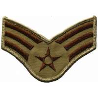 NÁŠIVKA US hodnost 105x75 AIR FORCE SENIOR AIRMAN DESERT