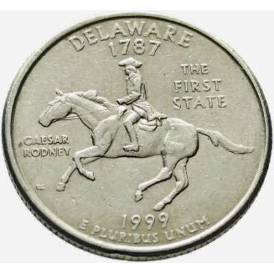 USA 1/4 DOLLAR 1999 DELAWARE 1787 P Mint PHILADELPHIA WASHINGTON